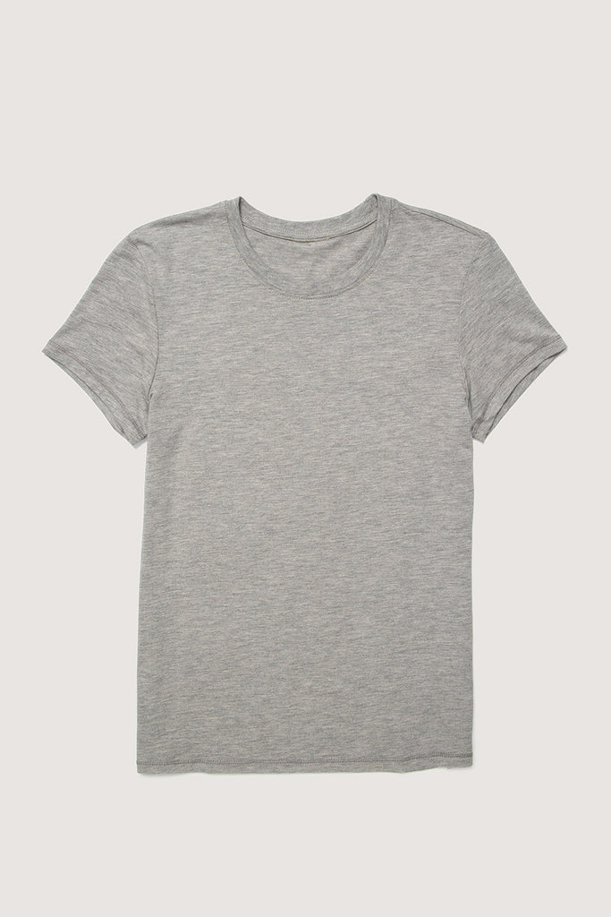Women’s Grey Fitted Crew Neck T-Shirt | EasyStandard