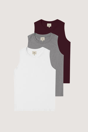 Relaxed Muscle Tank Bundle (Vino)