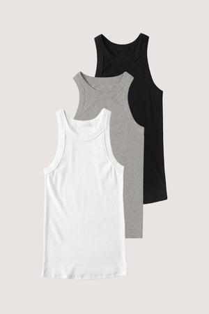 Rib Fitted Racer Tank Bundle (Core)