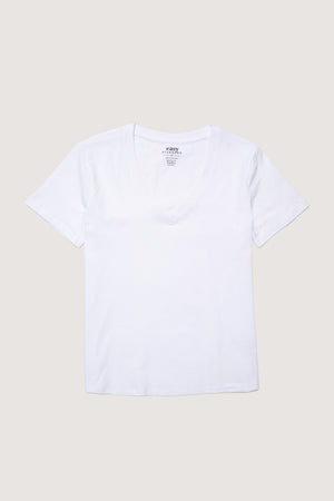 Relaxed V-Neck T-Shirt (Brilliant White)
